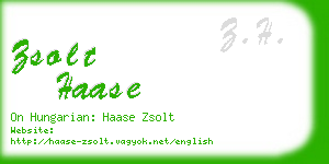 zsolt haase business card